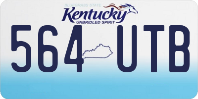 KY license plate 564UTB