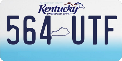 KY license plate 564UTF