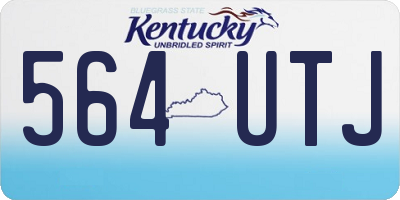 KY license plate 564UTJ