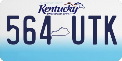 KY license plate 564UTK