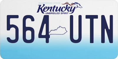 KY license plate 564UTN