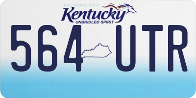 KY license plate 564UTR