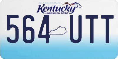 KY license plate 564UTT