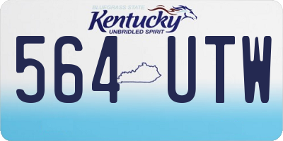 KY license plate 564UTW
