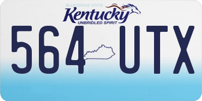 KY license plate 564UTX