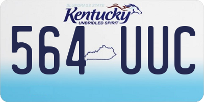 KY license plate 564UUC