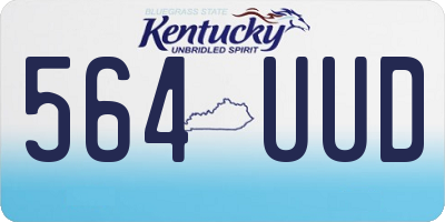 KY license plate 564UUD
