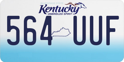 KY license plate 564UUF