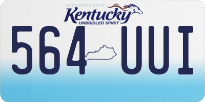 KY license plate 564UUI