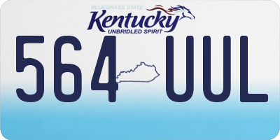 KY license plate 564UUL