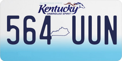 KY license plate 564UUN