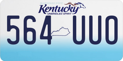 KY license plate 564UUO