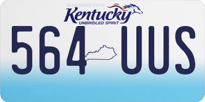 KY license plate 564UUS