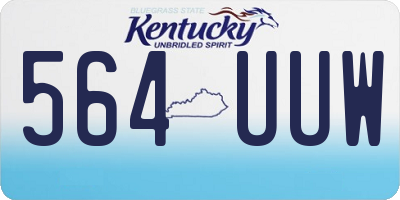 KY license plate 564UUW