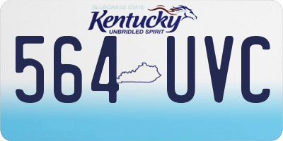 KY license plate 564UVC