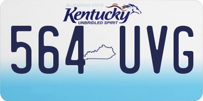 KY license plate 564UVG