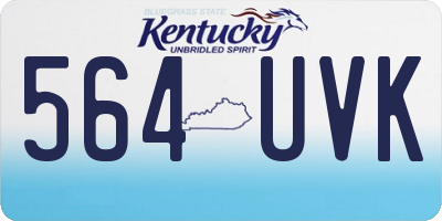 KY license plate 564UVK