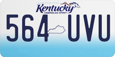 KY license plate 564UVU