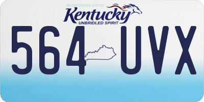 KY license plate 564UVX