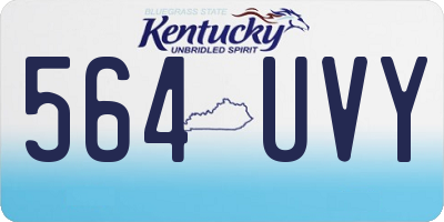KY license plate 564UVY