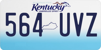 KY license plate 564UVZ