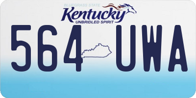KY license plate 564UWA