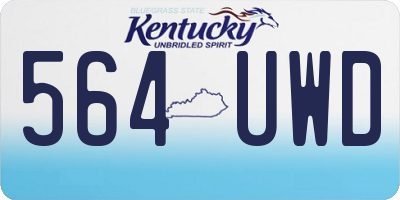 KY license plate 564UWD
