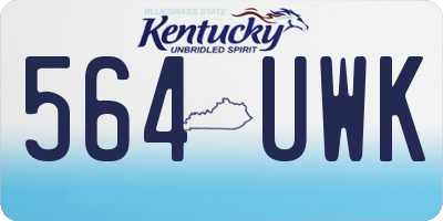 KY license plate 564UWK