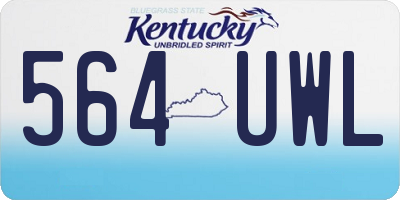 KY license plate 564UWL