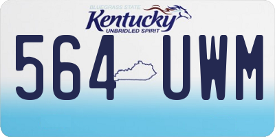 KY license plate 564UWM