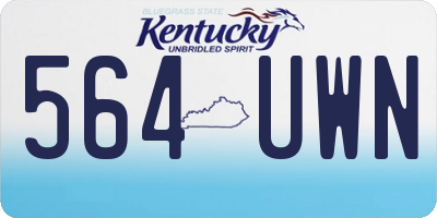 KY license plate 564UWN