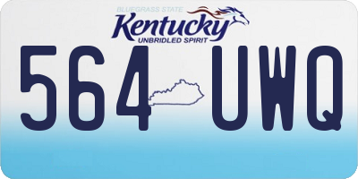 KY license plate 564UWQ