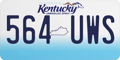KY license plate 564UWS