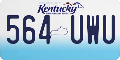 KY license plate 564UWU