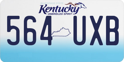 KY license plate 564UXB