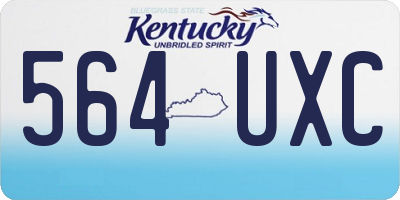 KY license plate 564UXC
