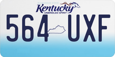 KY license plate 564UXF
