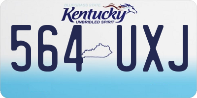 KY license plate 564UXJ