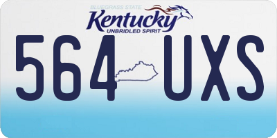 KY license plate 564UXS