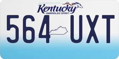 KY license plate 564UXT