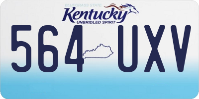 KY license plate 564UXV