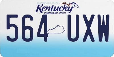 KY license plate 564UXW