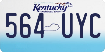 KY license plate 564UYC
