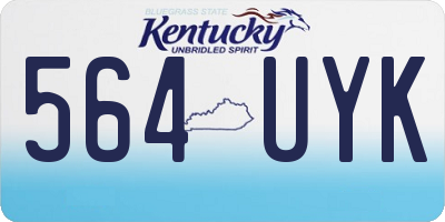 KY license plate 564UYK