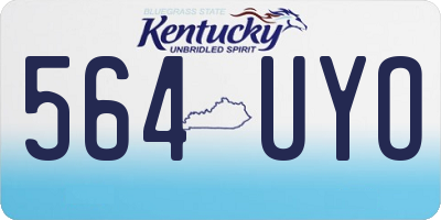 KY license plate 564UYO