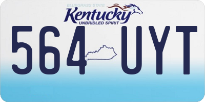 KY license plate 564UYT