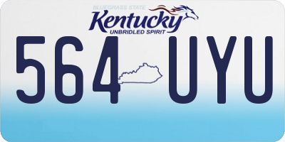KY license plate 564UYU