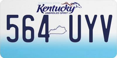 KY license plate 564UYV