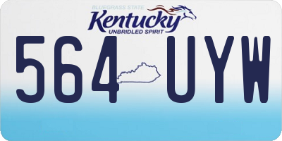 KY license plate 564UYW