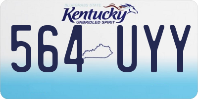 KY license plate 564UYY